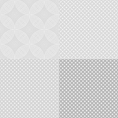 Set of seamless backgrounds. Starry pattern. Dotted wallpaper of the surface. Abstract background. Black and white illustration