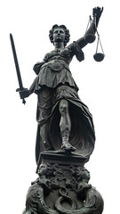 Justice Statue with Sword and Scale
