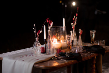 new year's eve christmas tree table setting christmas decor winter snow