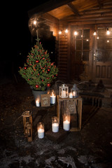 new year's eve christmas tree table setting christmas decor winter snow