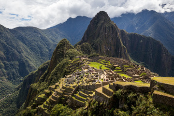 View of the ruins of Machu Picchu