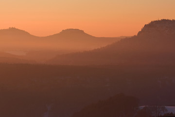 Morning mood in Saxon Switzerland