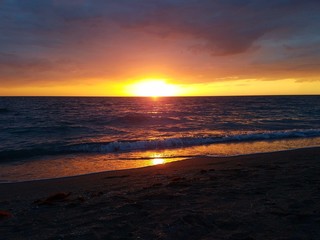 Fototapeta na wymiar Sunset over the Gulf of Mexico