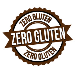 Zero gluten label or sticker