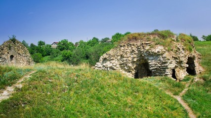 Ancient castle in the village of Scala Podilsk, Ukraine
