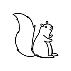 cute squirrel animal forest icon