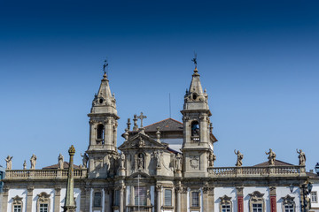 Fototapeta na wymiar Sao Marcos Hospital Church. 18th century baroque architecture. Braga, Portugal