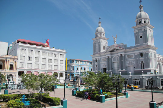 The cathedral of Nuestra Senora de la Asuncion, in Santiago de Cuba, Cuba