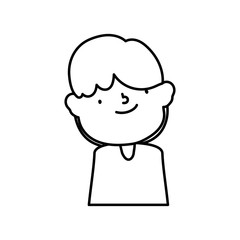 little boy cartoon character thick line