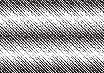 Abstract halftone line background. Monochrome pattern with varying line thickness square.  Vector modern pop art texture for poster, sites, business cards, cover, postcard, design, labels, stickers.