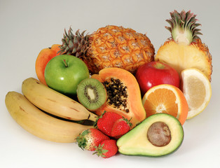A photograph of an assortment of fruit