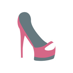 female high heels accessory icon on white background