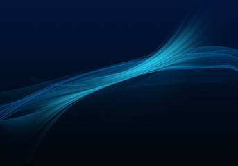 Naklejka premium Abstract black background with blue dynamic lines for business cards or wallpaper