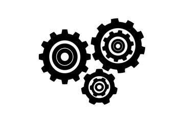 gears group on white background
