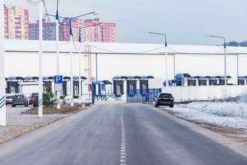 Gate to the storage at morning time.