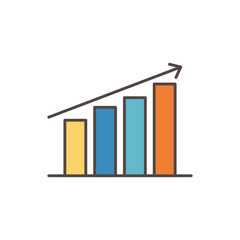 statistics diagram social media icon