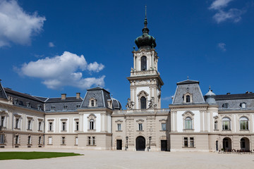 Fototapeta na wymiar Ancient Festetics Palace - a baroque palace located in the city of Keszthely, Zala, Hungary