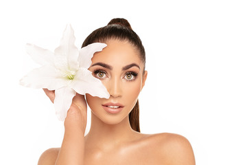 Fototapeta premium Skincare of young beautiful woman.