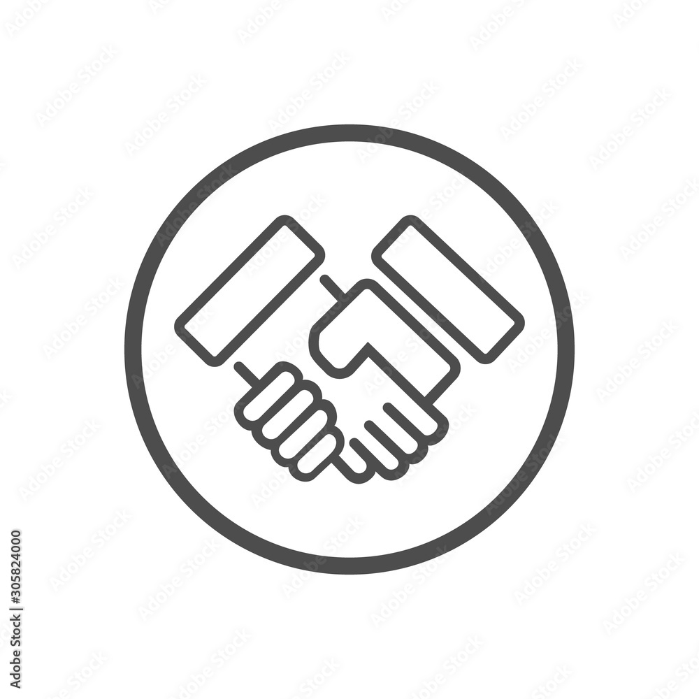 Fototapete handshake line for web computer and mobile