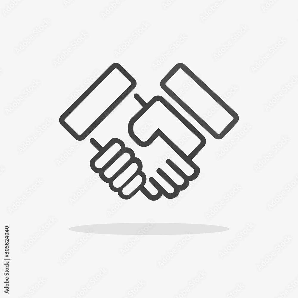 Fototapete handshake line for web computer and mobile