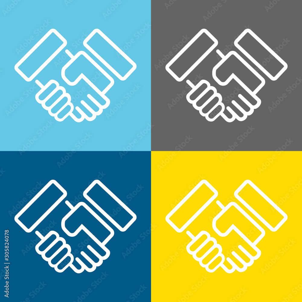 Fototapete handshake line for web computer and mobile