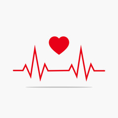 Heart pulse graphic icon 