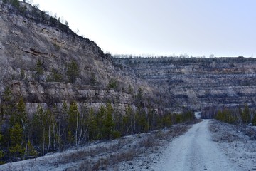 abandoned quarry near the river SOK Samara