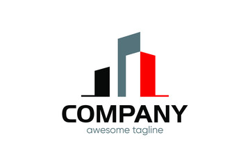 simple building concept for logo design ready to use