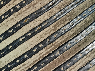 Aerial view of intensive agriculture filed in Quebec, Canada 