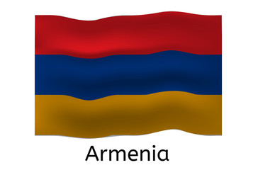 Armenian flag icon, Armenia country flag vector illustration