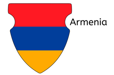 Armenian flag icon, Armenia country flag vector illustration