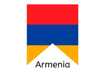 Armenian flag icon, Armenia country flag vector illustration