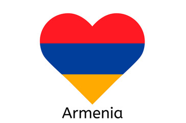 Armenian flag icon, Armenia country flag vector illustration