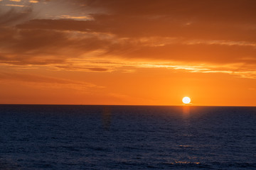 A Golden Sunset off the California Coast
