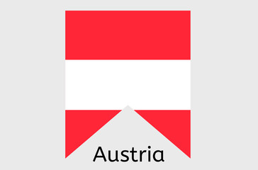 Austrian flag icon, Austria country flag vector illustration
