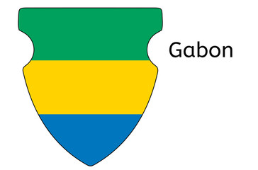 Gabon flag icon, Gabon country flag vector illustration