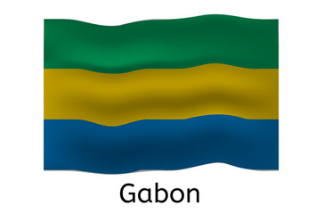 Gabon flag icon, Gabon country flag vector illustration