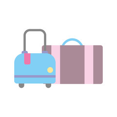 Isolated bags for travel vector design