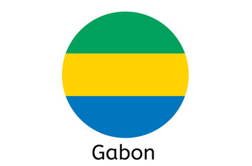 Gabon flag icon, Gabon country flag vector illustration