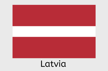 Latvian flag icon, Latvia country flag vector illustration