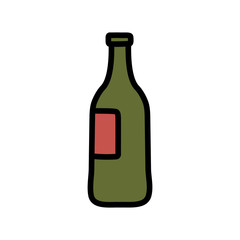 Isolated wine bottle vector design