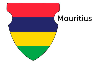 Mauritian flag icon, Mauritius country flag vector illustration