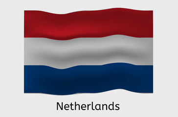 Holland flag icon, Netherlands country flag vector illustration