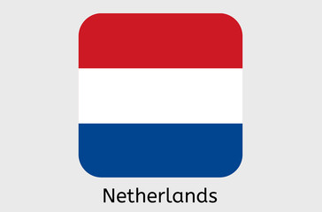 Holland flag icon, Netherlands country flag vector illustration