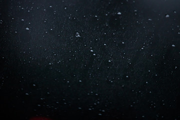 Water droplets on window