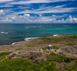 Vue aérienne de l'anse Grosse Roche, en Martinique