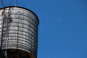 Rooftop water tank in New York City
