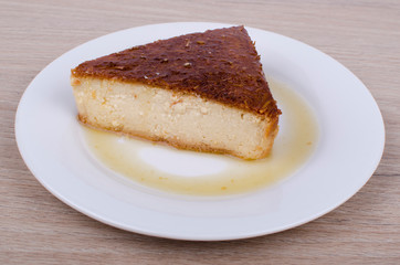 milk dessert in caramel sauce