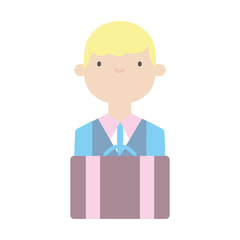 Isolated bag and bellboy vector design