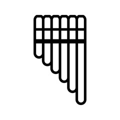 Isolated pan flute instrument vector design